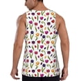 thumbnail image 3 of Xecao Tulips Flowers Men's Tank Top Workout Quick Dry Sleeveless Gym Jogging Muscle Shirts Summer Swim Beach Tops, 3 of 9