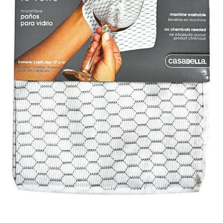 Casabella Microfiber Stainless Steel Cloth 2 Pack