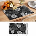 thumbnail image 6 of Black White Floral Placemats Set of 12, Vintage White Black Flower Non-Slip Place Mats Washable Table Mats for Kitchen Dining Table Decorations Indoor/Outdoor, 6 of 9