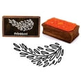 thumbnail image 1 of Printtoo Leaf Vine Clipart Rectangular Wooden Rubber Stamp Block Scrap-Booking, 1 of 2