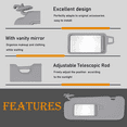 thumbnail image 4 of Passenger Side And Driver Side Sun Visor For Hyundai Elantra 2016 2017 2018 2019 With Vanity Mirror Replacement OEM 85210-F0100TTX-grey, 4 of 5