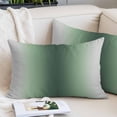 thumbnail image 2 of Green Grey Ombre Throw Pillow Covers, Farmhouse Gradient Minimalist Soft Breathable Pillow Cases with Invisible Zipper for Sleeping, Small Pillowcases for Couch Bed Sofa Chair 16x24 Inches, 2 of 9