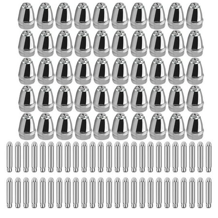 

100Pcs Plasma Cutter Consumable Nozzles Tips Electrodes Burner Kit