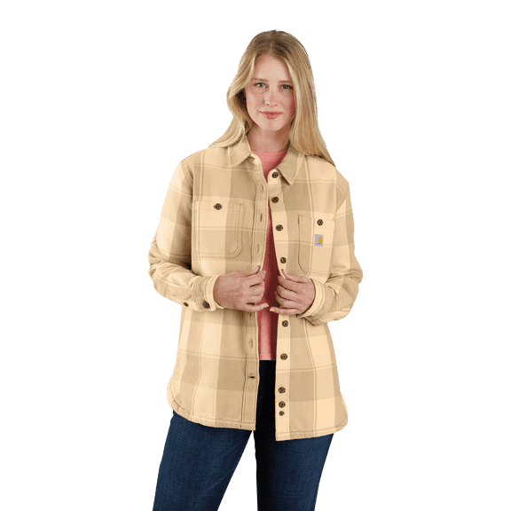 Carhartt Loose-Fit Twill Shirt Jacket for Ladies - Oat Milk - XL