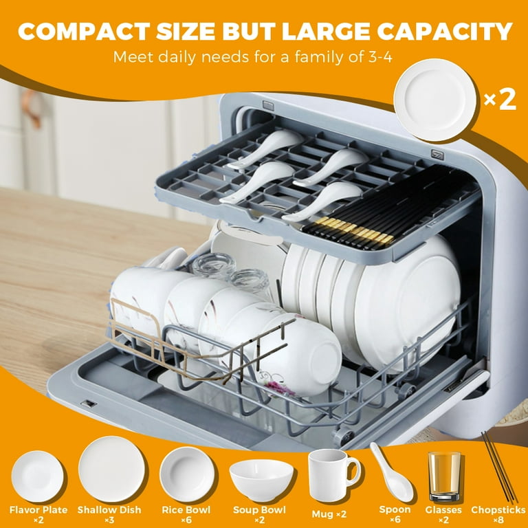 Dish Washer Portable Benchtop Dishwasher Dish Washer 1200W