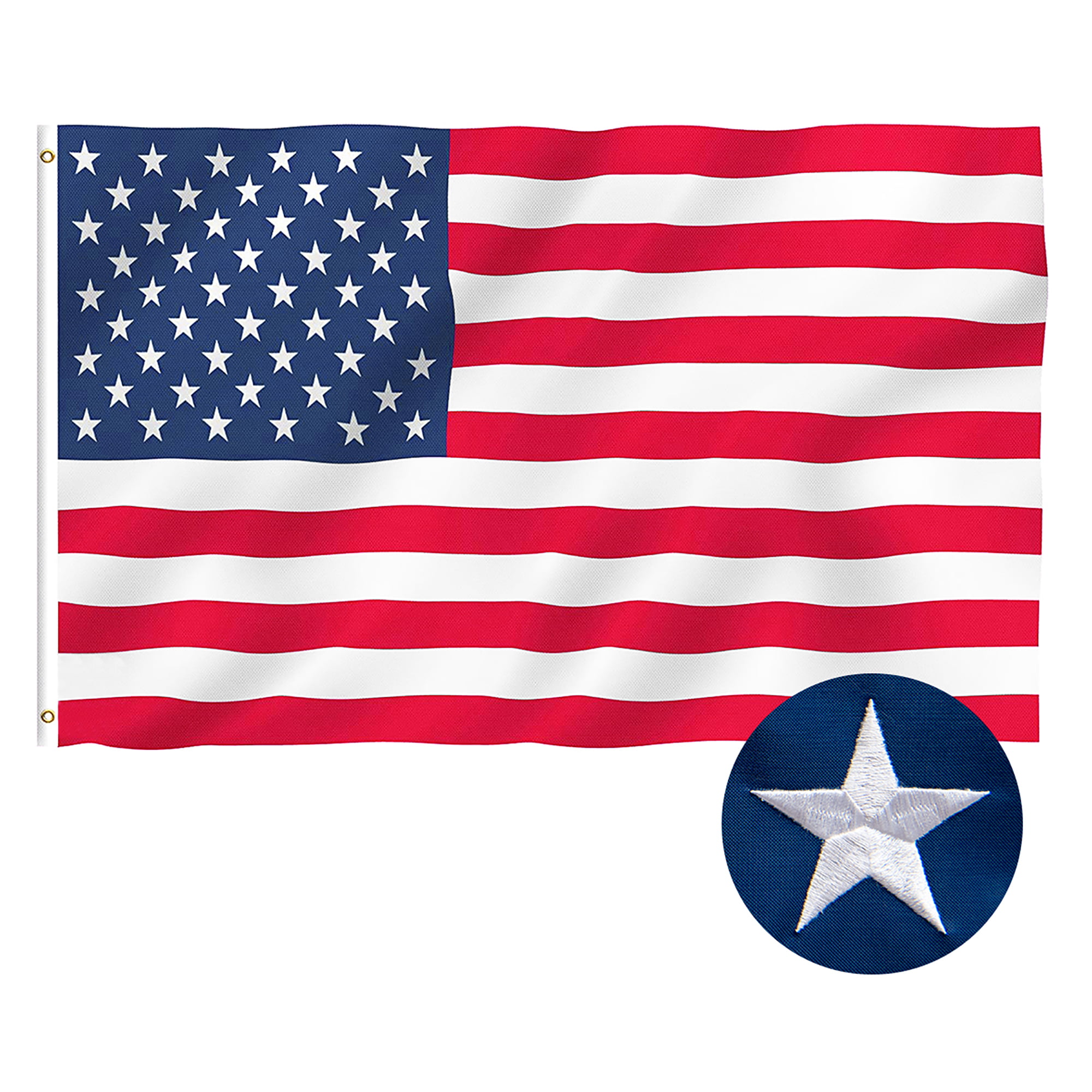 Flag 20 in Deluxe Sewn 50 Star U.S X 30 in 
