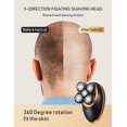 thumbnail image 2 of Electric Shavers for Men - 5 In 1 Bald Head Shavers for Men, 5D Floating Cordless USB Rechargeable Rotary Razor Multifunctional Grooming Kit Beard Trimmer Waterproof Wet and Dry with LED Display, 2 of 9