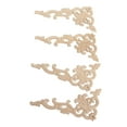 thumbnail image 3 of Applique Sculptée Onlay, Applique d'Angle en Bois Non Peinte DIY Élégant pour Garde-Robe pour Porte, 3 of 8