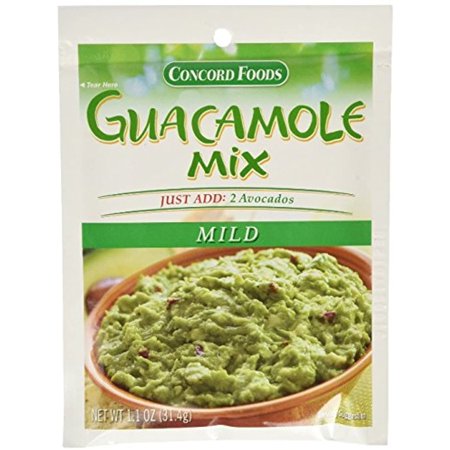 Concord Foods Mild Guacamole Seasoning Mix 1.1Oz Packages (Value Case Of 6 Packages)