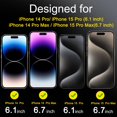 thumbnail image 2 of Paquete de 6 protectores de lente de cámara para iPhone 14/15 Pro Max, 2 of 7