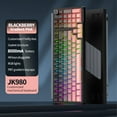 thumbnail image 3 of Wireless Mechanical Keyboard, 3 Mode BT 2.4Ghz USB C Hot Swappable Mechanical Keyboard, RGB Side Lighting, Compact 75% 98Keys Layout for PC Tablet Laptap, 3 of 7