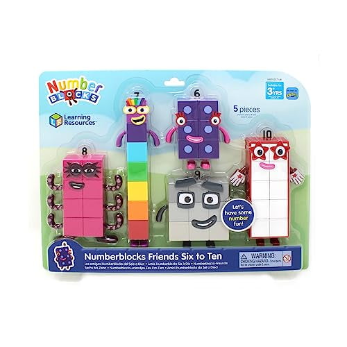 Learning Resources Numberblocks Amis Six à Dix, Figurines de Jeu, Figurines Officielles de Collection pour Enfants de 3 Ans et Plus