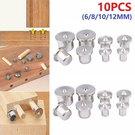 10 Pcs Dowel Drill Centre Points Pin Wood 6/8/10/13/12Mm Dowel Tenon Center Sets Dowel Centre Point Woodworking Wood Drill Bits 12Mm Smile Home