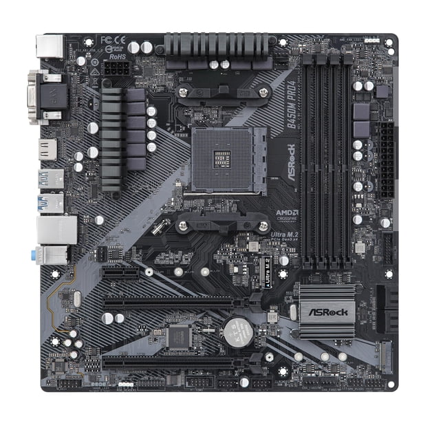 Motherboard ASRock B450M PRO4 R2.0 Socket AM4/ AMD B450 - Walmart.ca