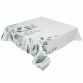 thumbnail image 2 of Sage Green Botanical Tablecloth Square Table Cloth 54x54, Waterproof Tablecloth Outdoor Table Cloth, Pastoral Leaf Watercolor Washable Table Cover for Kitchen Dining Party, 2 of 8