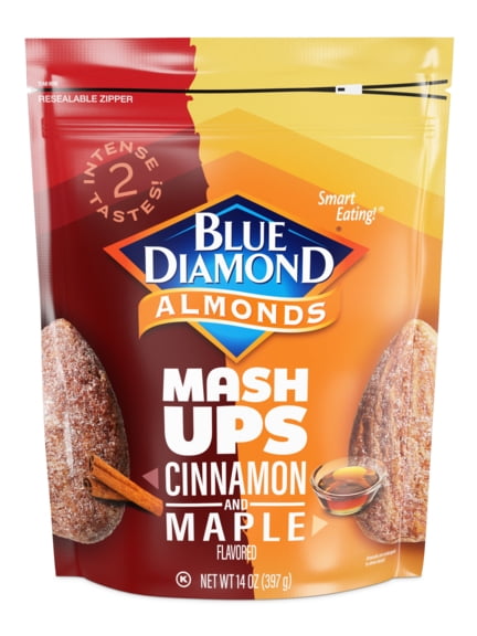 Blue Diamond Mash Ups, Cinnamon and Maple Snack Almonds, 14 Ounce