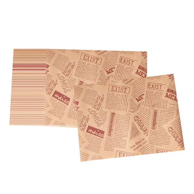 Hojas De Papel Para Alimentos Papel Para Hornear Resistente Al Aceite Para Papas Fritas Hamburguesas Suministros Para Restaurantes 50 Patrones De Periódico