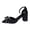 Black, variant on Women's Block Heel Pumps Pointed Toe Sparkly Rhinestone Bow Dress Shoes Ankle Strap Trendy Suede Sandals for Party 8.5 Black