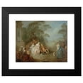 thumbnail image 2 of Jean-Baptiste Pater 14x12 Black Modern Framed Museum Art Print Titled - Assembly in a Park (1715-1736), 2 of 5