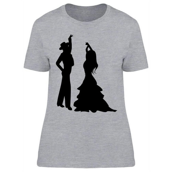 Flamenco Dancers Silhouettes T-Shirt Women -Image by Shutterstock, Female Small