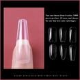 thumbnail image 3 of 100PCS Fake Nails Tips Clear Acrylic Nail Tips Full Cover Half Cover False Nail Artificial, 3 of 7
