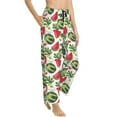 thumbnail image 2 of Uemuo Watermelons Pattern Women's Wide Leg Palazzo Lounge Pants with Pockets Light Weight Loose Comfy Casual Pajama Pants-, 2 of 9
