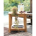 thumbnail image 5 of Mosko Teak Patio Side Table with Shelf, 5 of 9