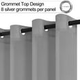 thumbnail image 3 of XWZO Gray Sheer Curtains, 95 Inch Length 2 Panels Set with Tiebacks, Grommet Semi Transparent Light Filtering Window Drapes for Bedroom Living Room Dining Wedding Backdrop, W52 x L95, 3 of 11