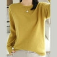 thumbnail image 5 of WNEGSTG Womens Spring Tops Cardigan Blouses Dressy Casual,Light Sweaters for Women Long Sleeve Crew Neck Lightweight Soft Knitted Pullover Knitted Blouse, 5 of 5