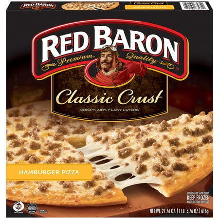 Red Baron Classic Crust Hamburger Pizza, 21.76 oz Box