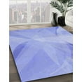 thumbnail image 3 of Ahgly Company Machine Washable Indoor Round Transitional Light Slate Blue Area Rugs, 3' Round, 3 of 7