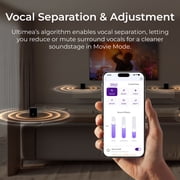 ULTIMEA Aura S4T 7.1ch TV Soundbar with 4 Surround Speakers, Surround Sound System with 5.25 Subwoofer, App Control, Bluetooth 6.0, HDMI/OPT/AUX, Peak Power 350W