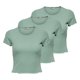 thumbnail image 1 of ONLY Camiseta de mujer Paquete de 3 - ONLEMMA SHORT TOP, cuello redondo, cropped, acanalada, lisa Verde claro L (Large), 1 of 5
