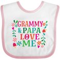 thumbnail image 3 of Inktastic Grammy and Papa Love Me Girls Baby Bib, 3 of 4