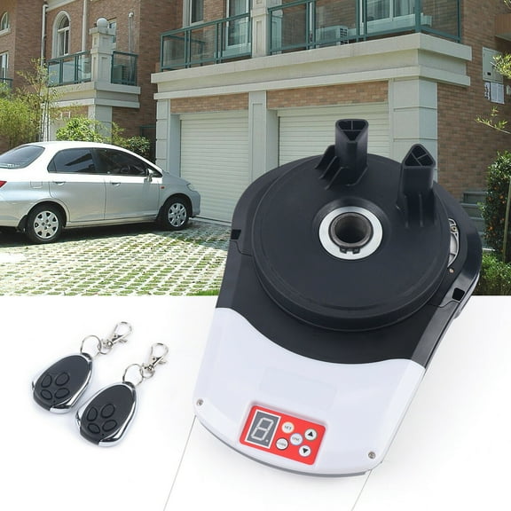 Miumaeov Automatic Garage Roll Up Roller Door Opener 800N 100W Motor Rolling w/2 Remotes