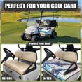 thumbnail image 4 of Whosucclay Rainbow Dolphin Design Protector, 4 Front Storage Pockets Cover for Most 2‑Seat Golf Carts Golf Cart Seat Towel Quilted Protective Cover, 52.36"x 32.28", 4 of 7