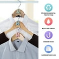thumbnail image 2 of Youkk 5pcs Clothes Hangers Plastic Closet Easy Hooks Non-slip Wardrobe Storage Organizers Racks, Blue, 2 of 9