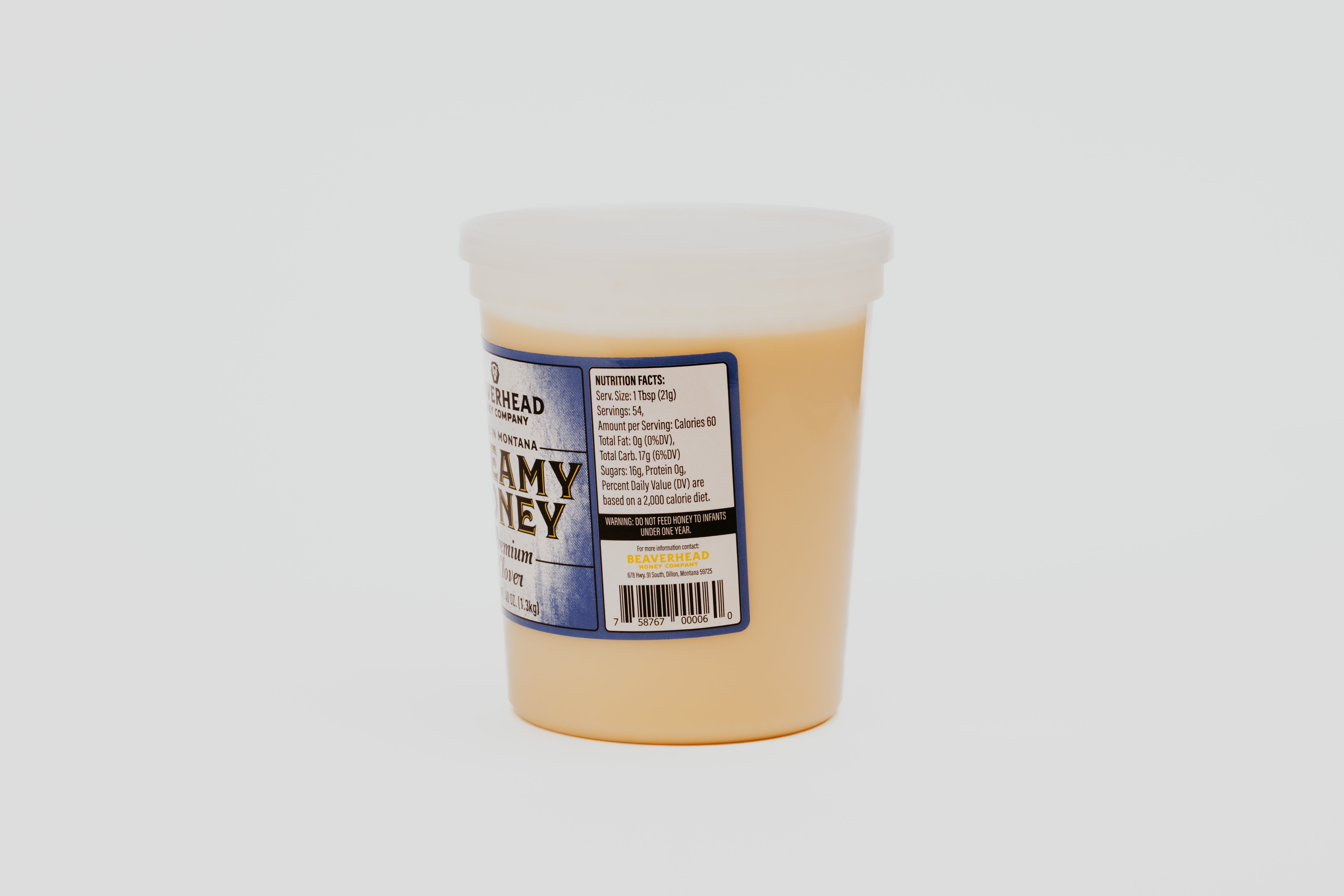 Beaverhead Creamy Clover Honey Tub 40 oz.