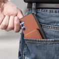 thumbnail image 5 of ELEHOLD Case for Samsung Galaxy S25+, RFID Blocking Slim PU Leather Wallet Case with Card Holder & Kickstand,Brown, 5 of 11