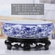 thumbnail image 1 of Plants Flower Bowl In Water Indoor Chinese Ceramic Bowl Flower Planter With Stand Hydroponic Bonsai Bowl For Office Garden Indoor Outdoor, 1 of 1