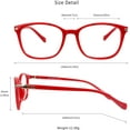 thumbnail image 4 of LifeArt Blue Light Blocking Glasses, Anti Eyestrain, Computer Reading Glasses, Gaming Glasses, TV Glasses for Women and Men, Anti Glare (Red, +2.25 Magnification), 4 of 5