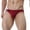 Red, variant on Miqool Mens Low Rise Swim Briefs Quick Dry Bikini Swimsuit Retro Solid Swimwear with Drawstring