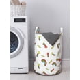 thumbnail image 3 of Love Laundry Bag, Hearts Stars and Rainbow Shapes with Thunder Colorful Cartoon Illustration, Hamper Basket with Handles Drawstring Closure for Laundromats, 13" x 19", Multicolor, by Ambesonne, 3 of 4