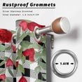 thumbnail image 2 of Outdoor Curtains for Patio Waterproof, Love Heart Valentines Day Outdoor Privacy Panels Grommet, Botanical Eucalyptus Red Black Plaid Blackout Outside Curtains for Porch/Cabana 54"x108", 2 Panels, 2 of 8