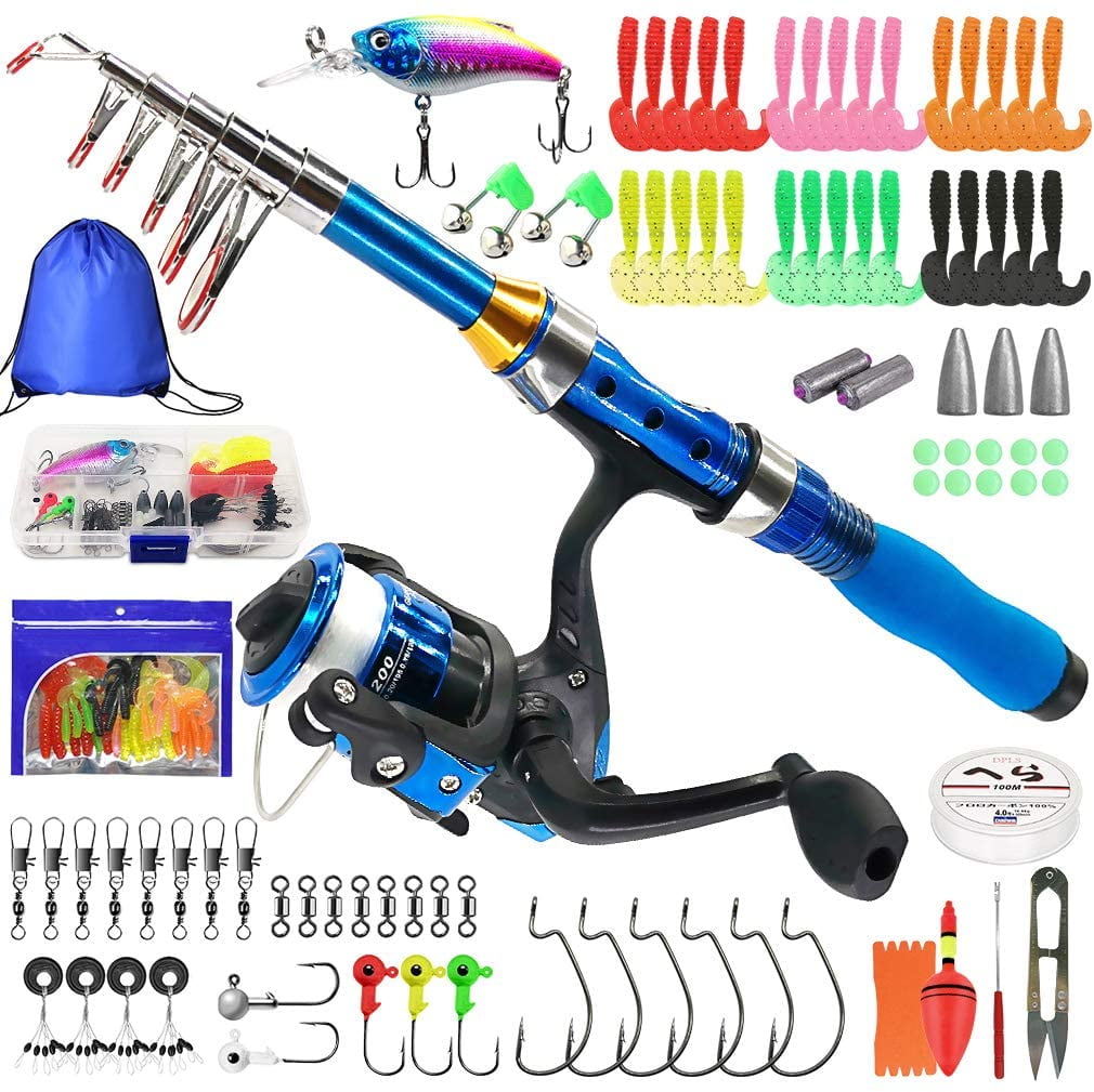 Spincast Youth Fishing Pole Fishing Gear for Kids Boys Kids Fishing Pole Portable Telescopic Fishing Rod and Reel Full Kits Spincast Youth Fishing Pole Fishing Gear for Kids Boys Kids Fishing Pole Portable Telescopic Fishing Rod and Reel Full Kits