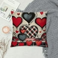 thumbnail image 2 of HENGT  Valentine's Day Pillow Covers Red Black Hearts Decor White Throw Pillow Covers Valentine's Day Cushion Case Decoration for Sofa Couch, 2 of 5