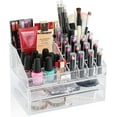 thumbnail image 4 of Decozen Makeup Organizer – Gifts for Mom on Mother’s Day or Birthday – Vanity Storage with 20 Slots and 2 Drawers for Brushes, Nail Polish, Lipstick, Perfume, and Jewelry, 4 of 7