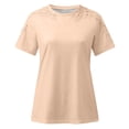 thumbnail image 4 of CHOK Offres Cyber&Monday Hauts d'Été pour Femmes T-Shirts Amples Patchwork pour Femmes Blouses et Hauts en Dentelle Florale Tendance Tunique à Manches Courtes Col Rond Grandes Tailles pour Femmes, 4 of 5