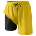 thumbnail image 2 of Men Swim Trunks With Compresssion Liner Inseam Board Shorts Bathing Suit With Pockets, 2 of 4