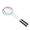 thumbnail image 4 of Badminton Racquet Set, Iron Alloy Nylon Low Vibration Frequency Turquoise Badminton Rackets  For Exercising, 4 of 8